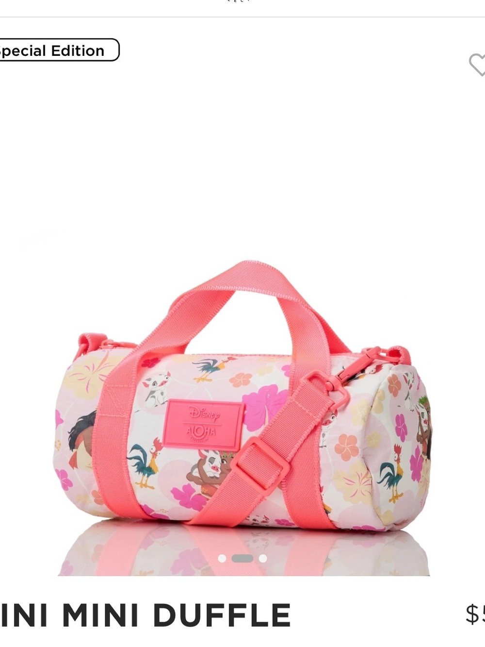 NWT ALOHA Collection Special Edition Moana Disney Tropical Mini Duffle Bag